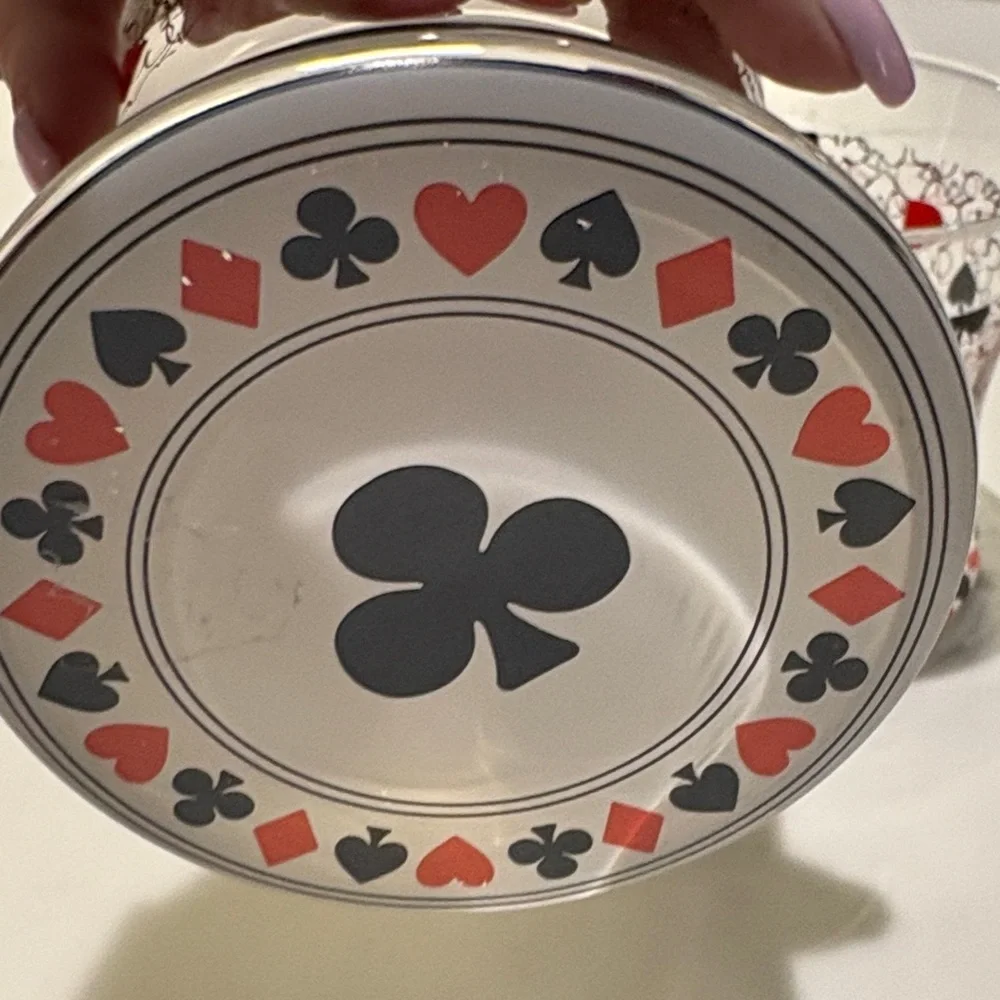 Playing Card Themed Glass Tumblers vs